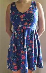 Blue floral dress
